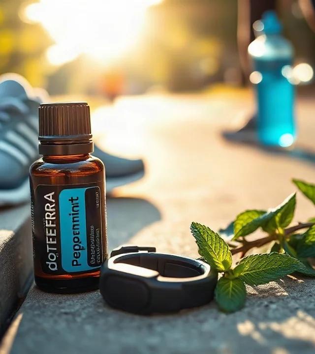Aceite esencial de menta para correr con energía