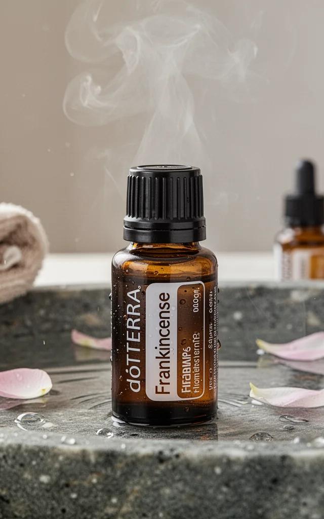 Ritual de autocuidado facial con incienso