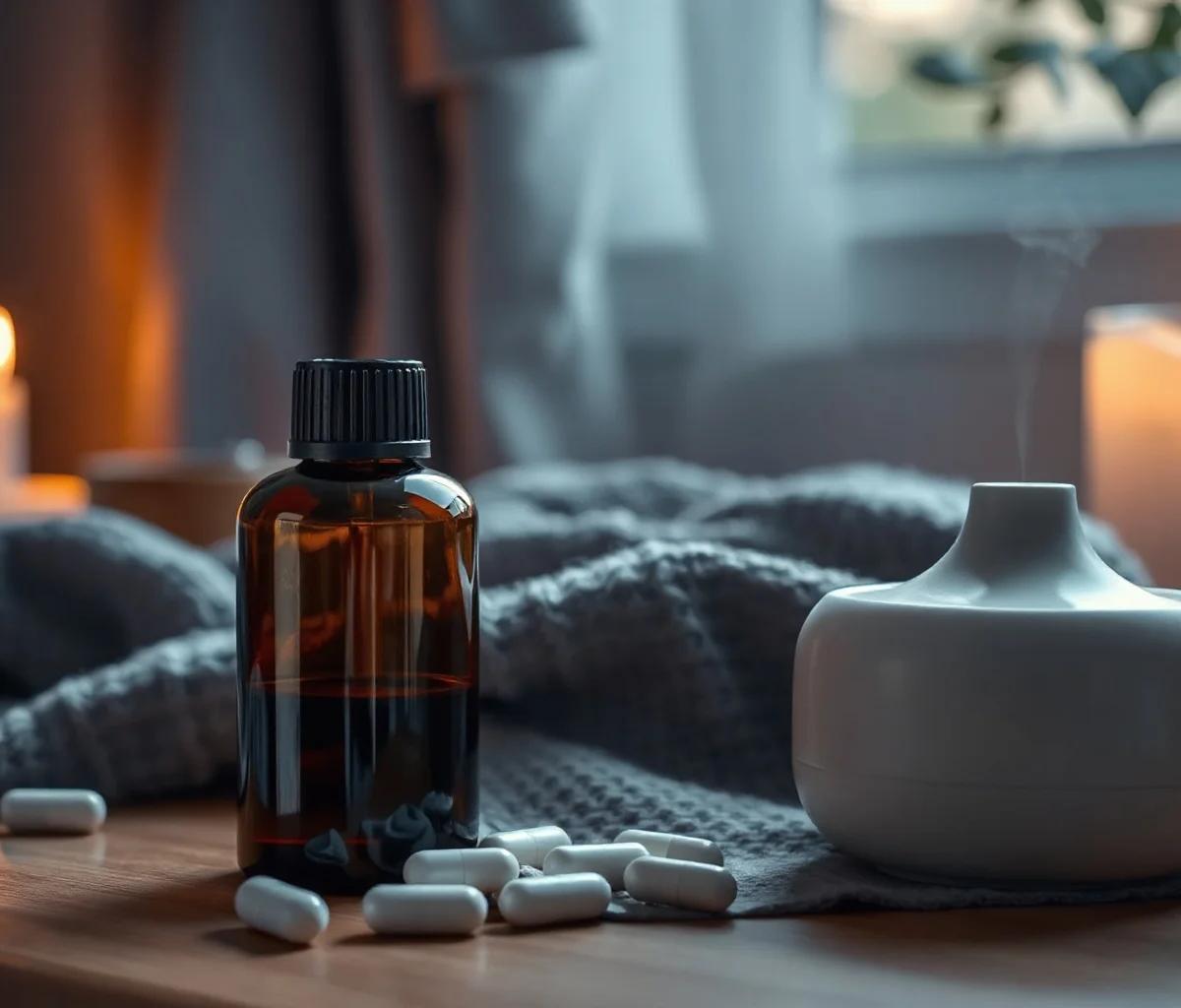 Amestec difuzor pentru relaxare seara cu lavanda și mușețel