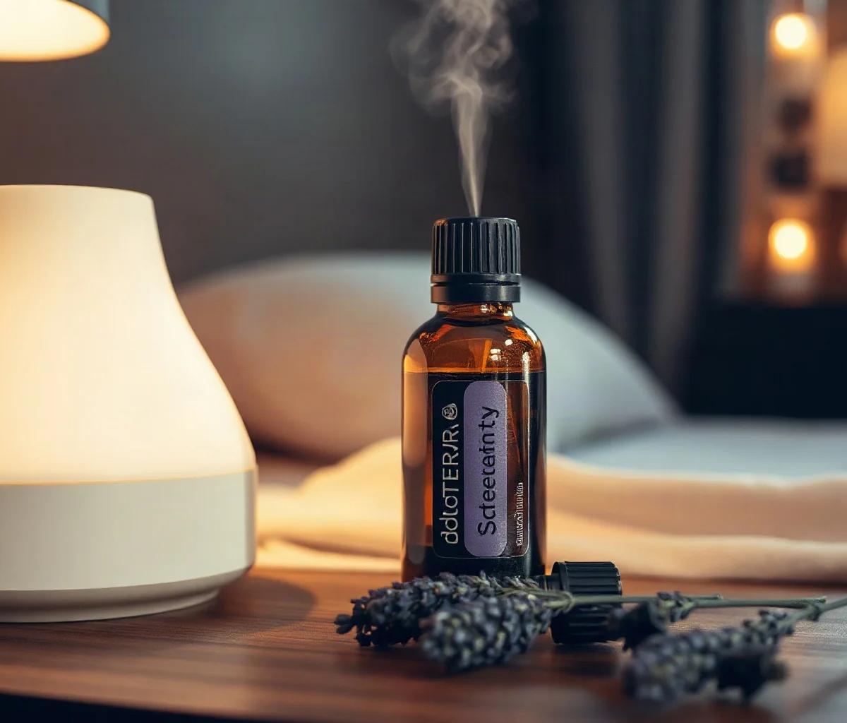 Diffuseur d'huiles essentielles dans la chambre avant de dormir