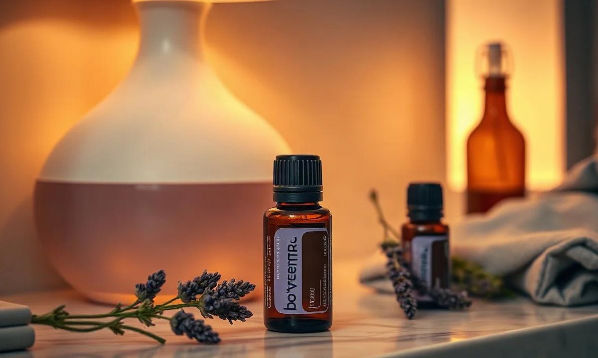 Ambiance apaisante chambre diffuseur doTERRA soir