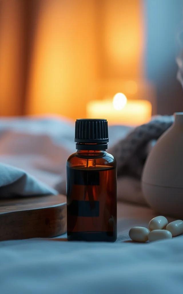 Lavendel und Römische Kamille im Diffuser am Abend