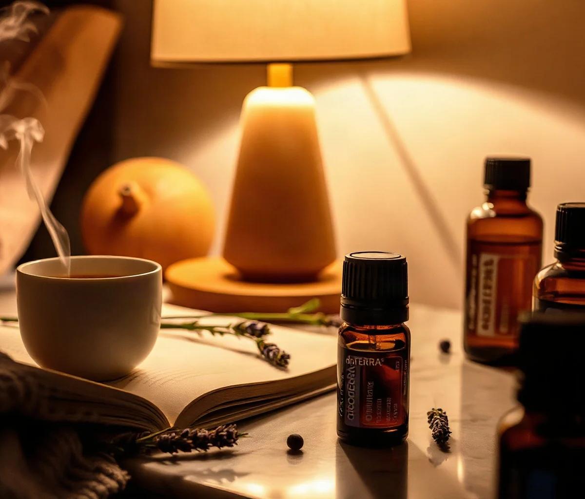 Atmosferă calmantă în dormitor cu uleiuri doTERRA
