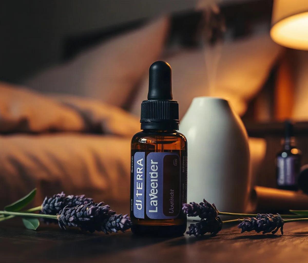 Lavendel und Römische Kamille im Diffuser am Abend