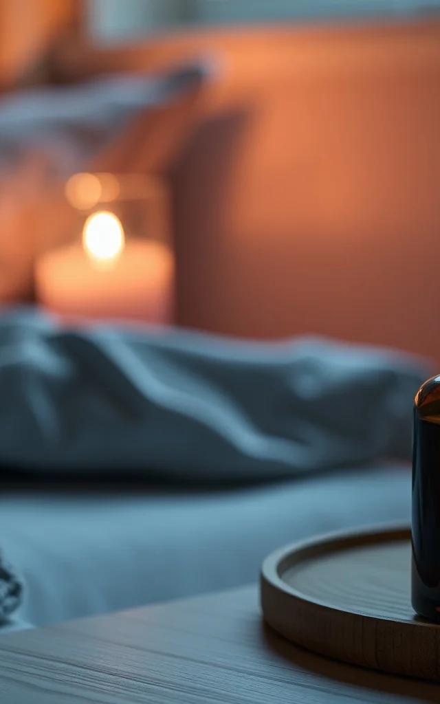 Ambiente nocturno con aceites para dormir