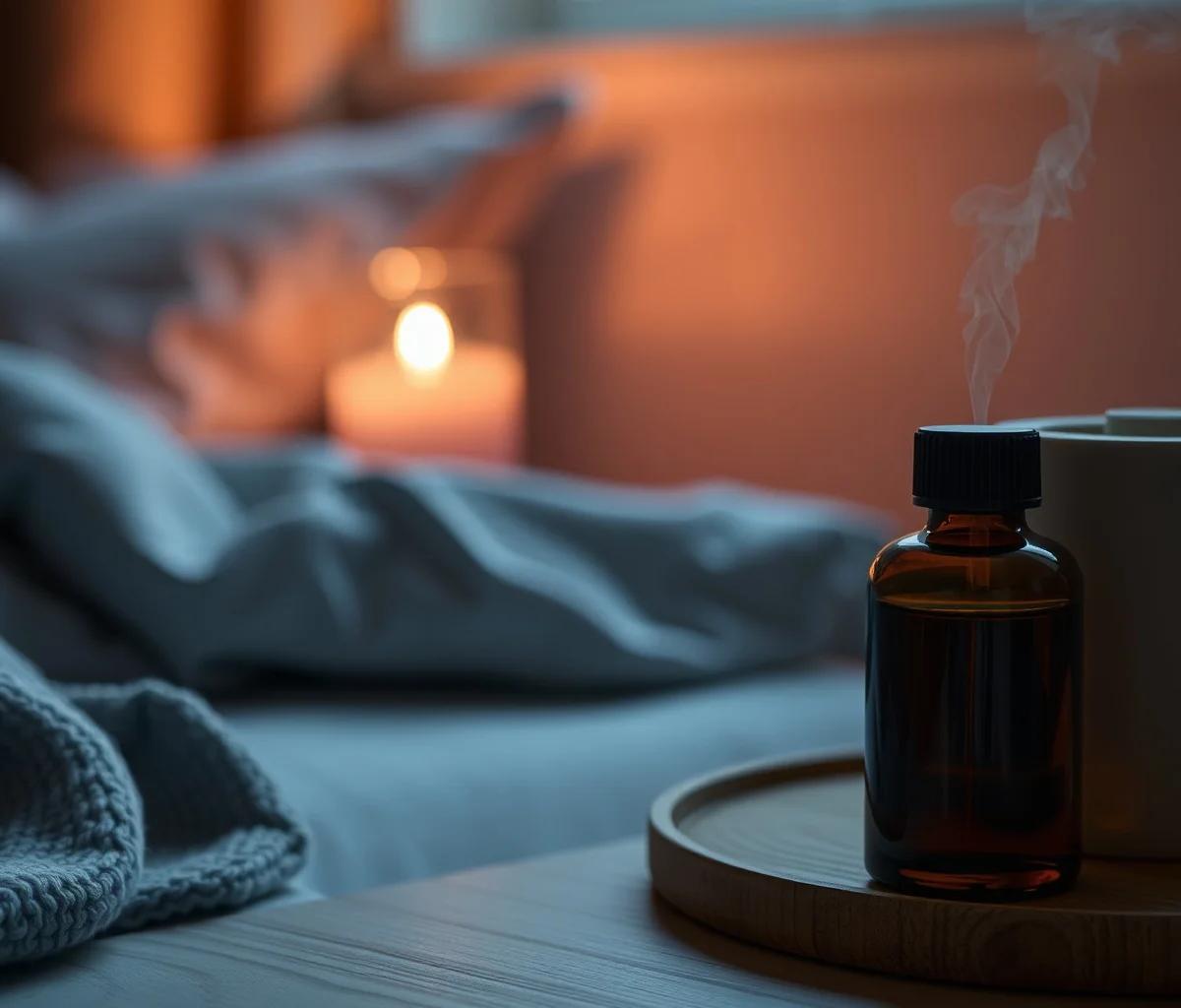 Ambiente nocturno con aceites para dormir
