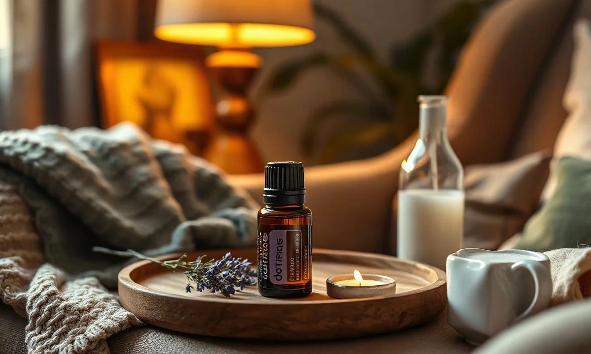 Ambiente relajante en el dormitorio con aceites doTERRA