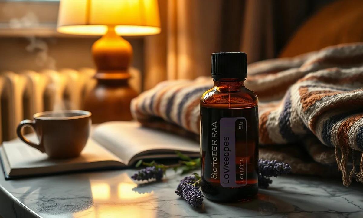 Ambiente de calma en el dormitorio con aceites doterra